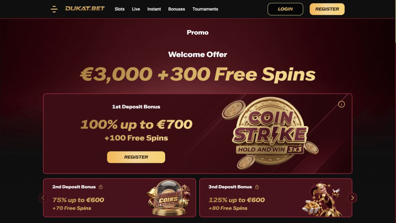 Dukat.bet public interface · English version · screenshot, not an account test.